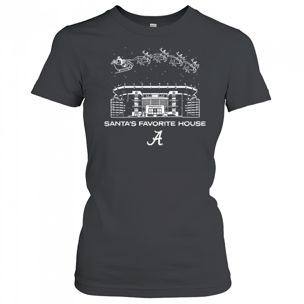Santa’s Favorite House Alabama Crimson Tide football Merry Christmas shirt