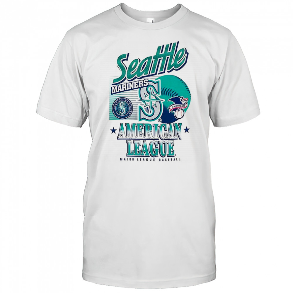 Seattle Mariners MLB American national league logo ball retro shirt