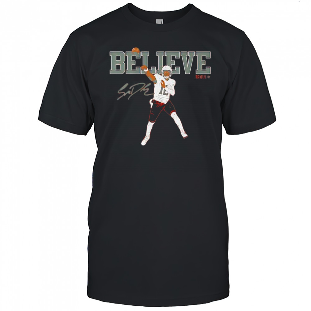 Shedeur Sanders Believe signature player shirt
