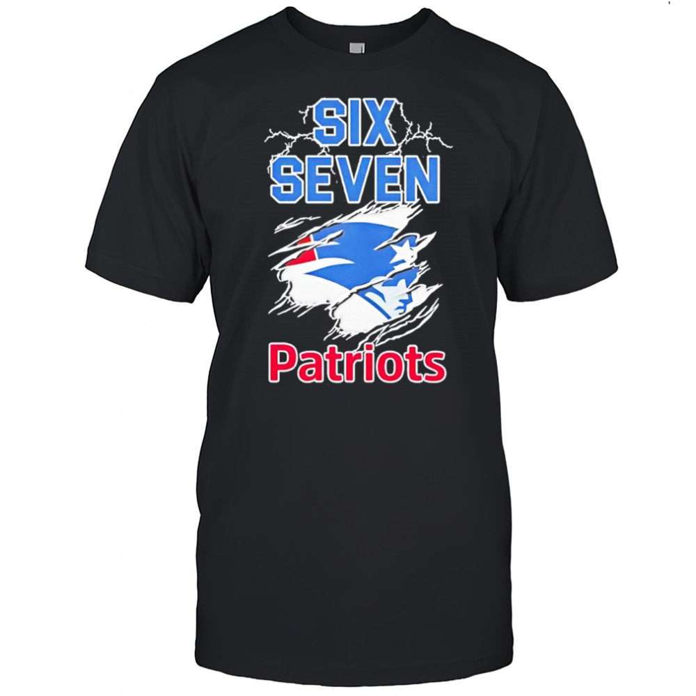 Six Seven New England Patriots logo shirt