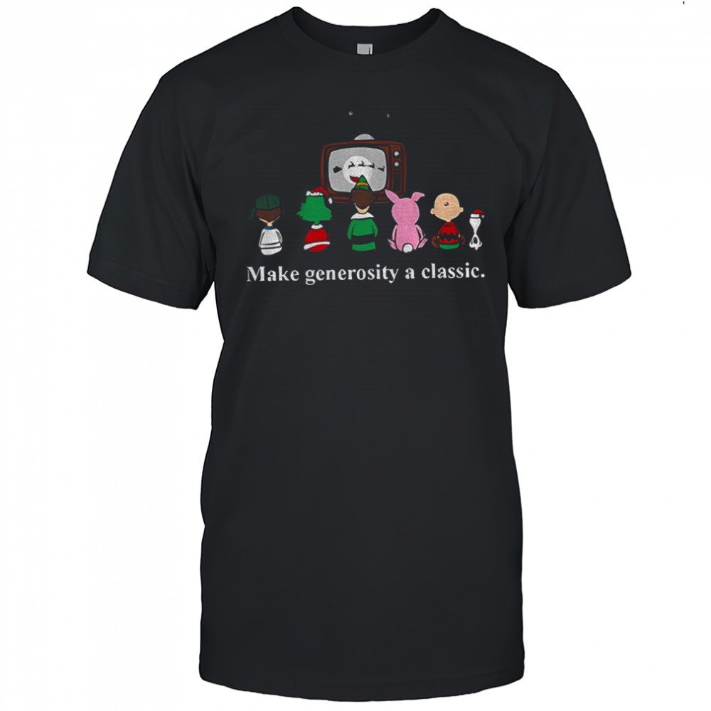 Snoopy and Peanuts friends make generosity a classic Merry Christmas shirt