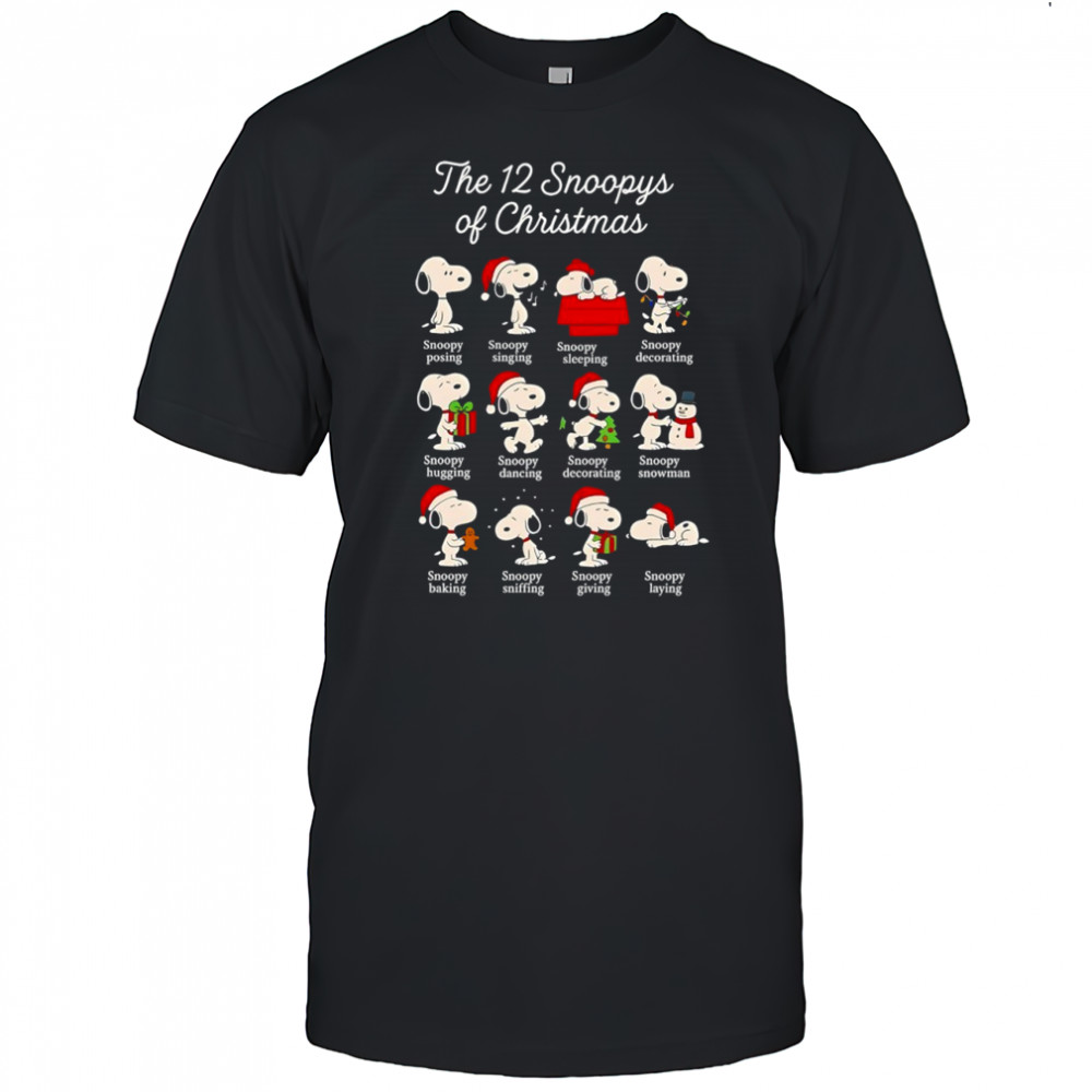 Snoopy Christmas the 12 Snoopys of Christmas Shirt