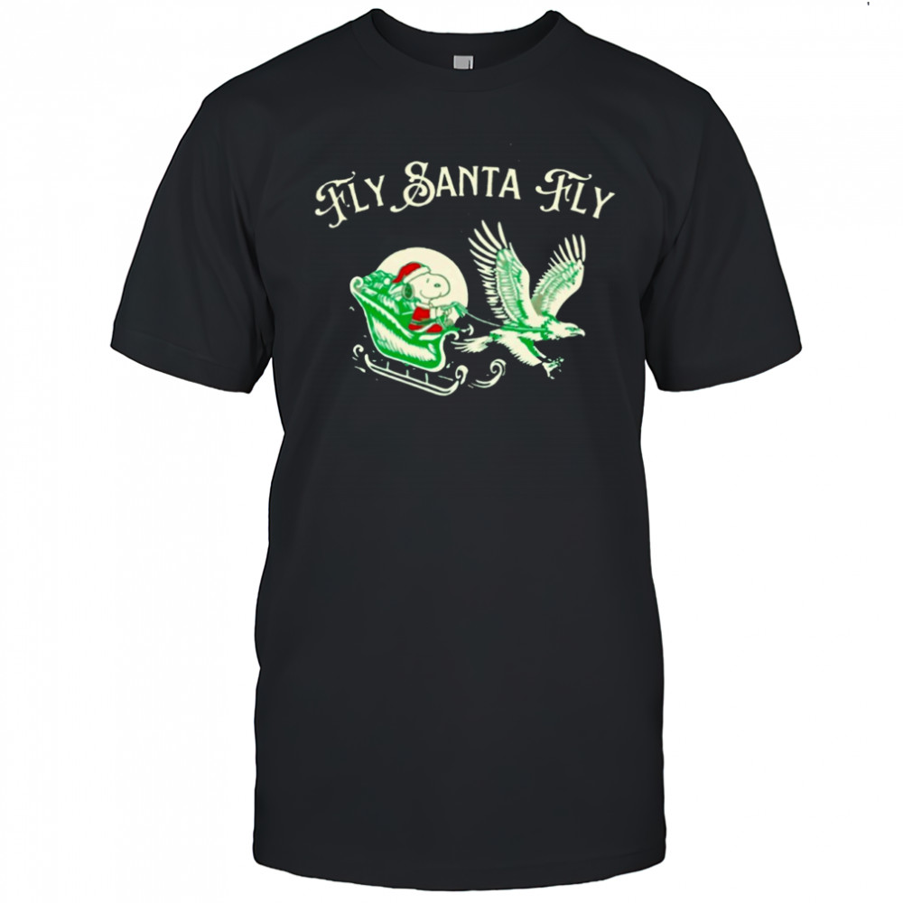 Snoopy Fly Santa Fly Philadelphia Eagles Shirt