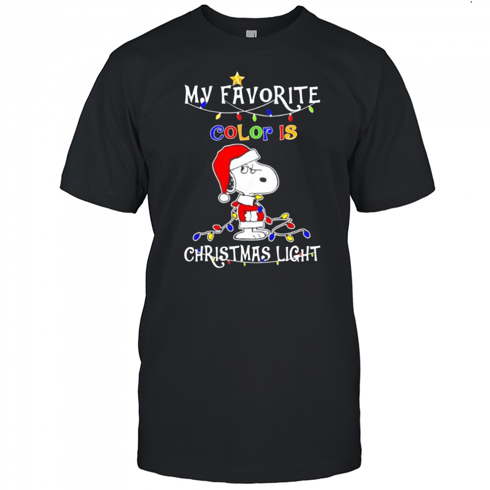Snoopy My Favorite Color Is Christmas Light shirt