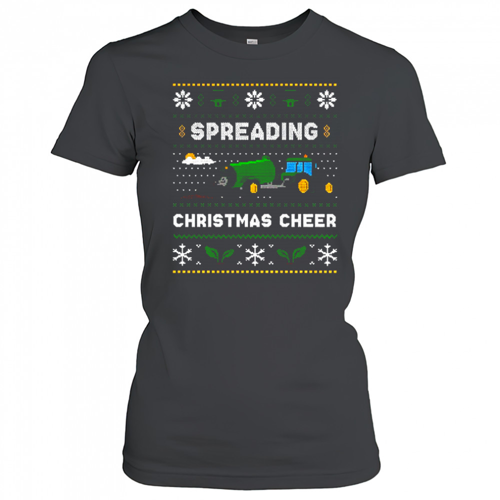 Spreading Christmas Cheer Green Farming shirt