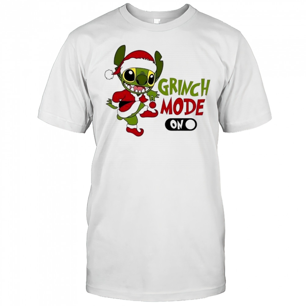 Stitch Santa suit Grinch Mode On shirt