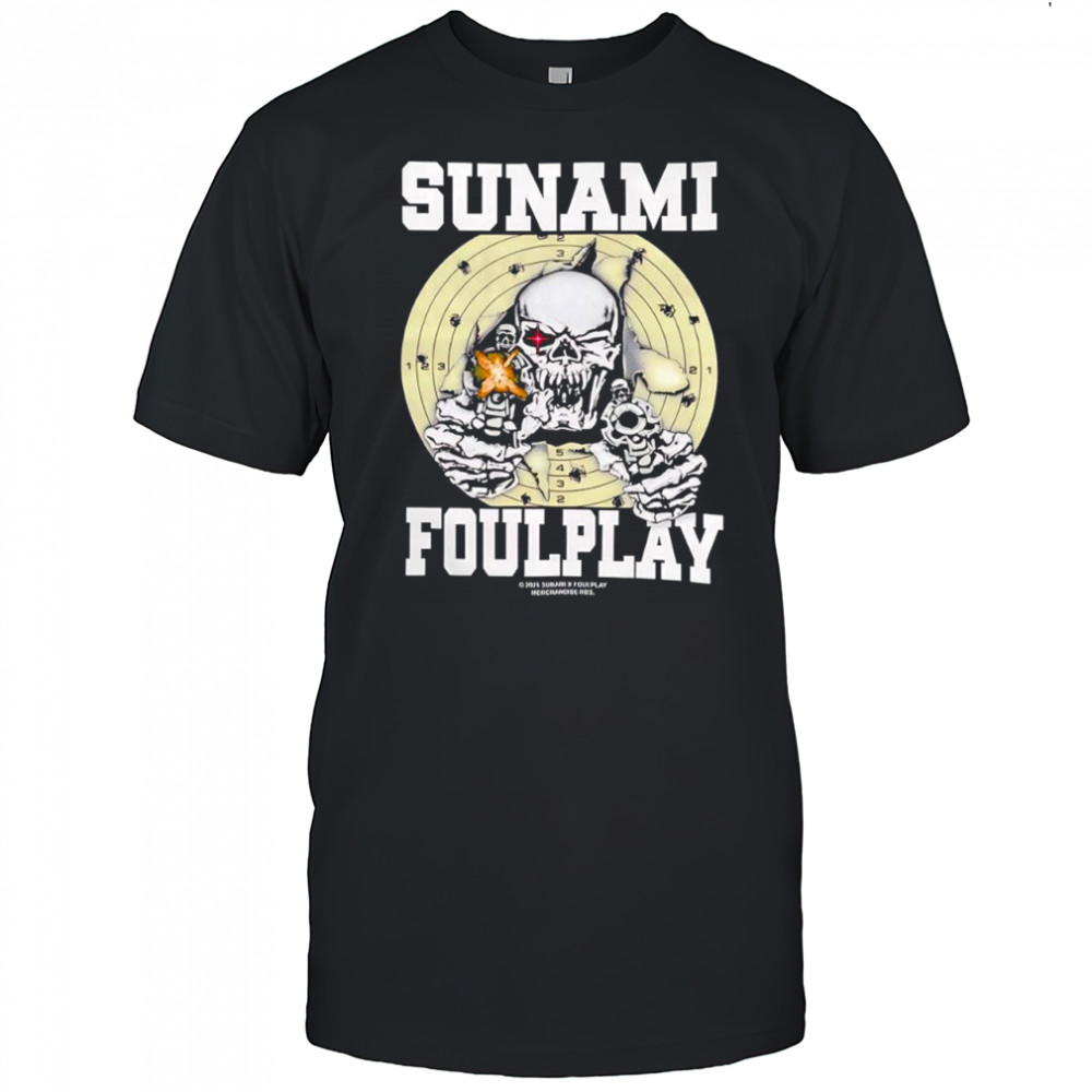 Sunami X Foulplay Collaboration skull shirt