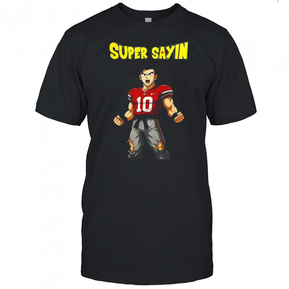 Super Sayin Dragon Ball X Ohio State Buckeyes football shirt