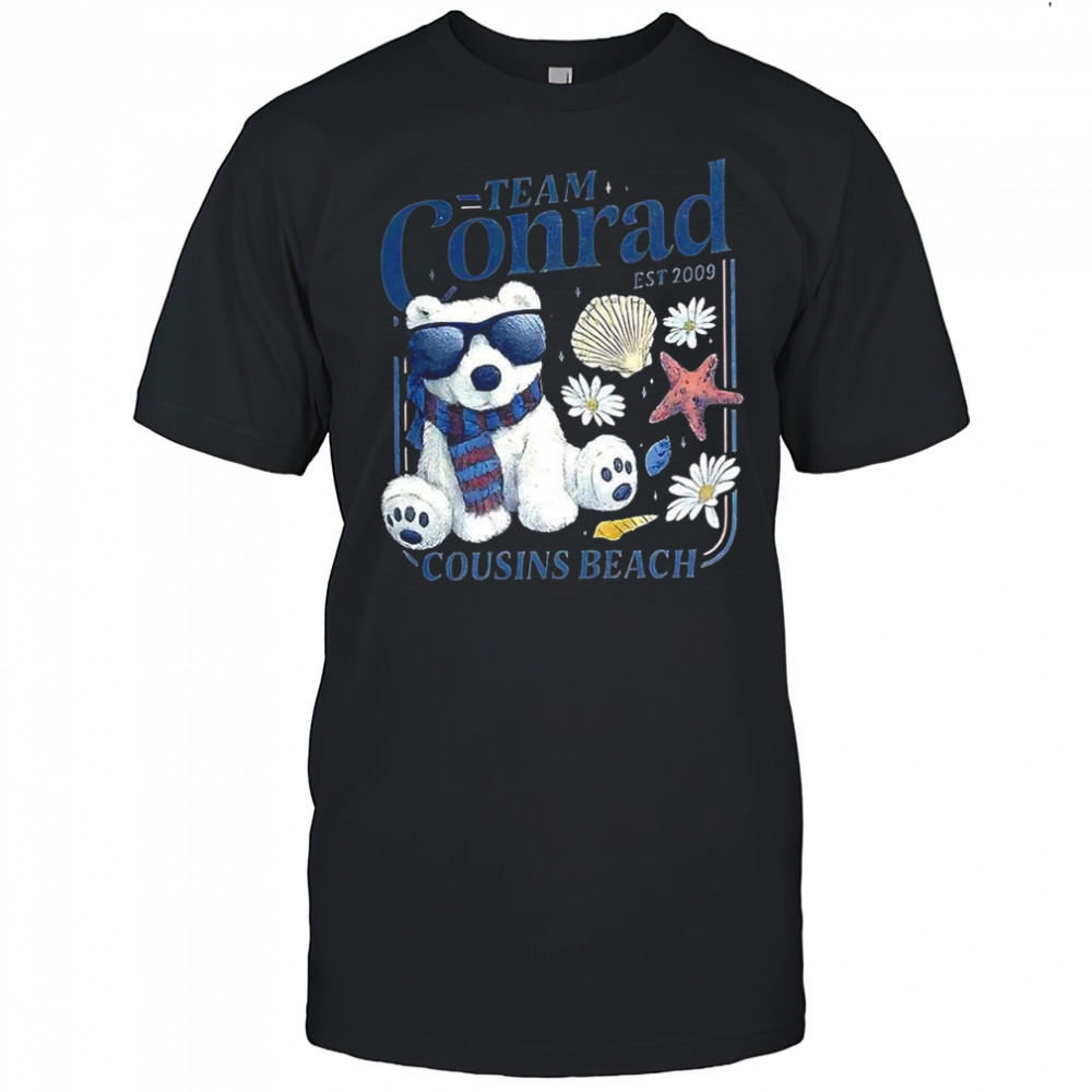 Team Conrad Junior Mint Bear est 2009 cousins beach shirt