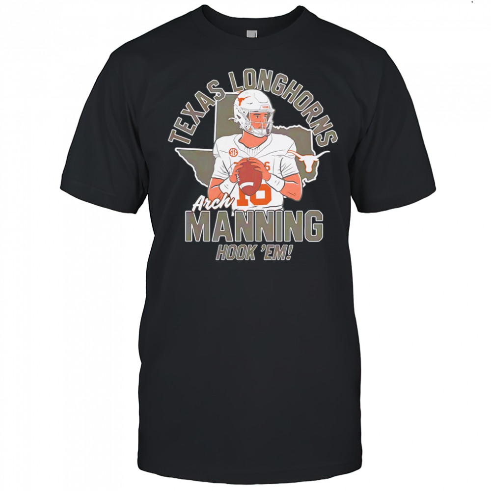 Texas Longhorns Arch Manning hook ’em football shirt