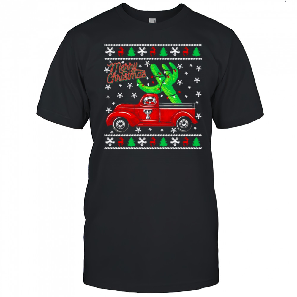 Texas Tech Christmas Cactus Truck Shirt