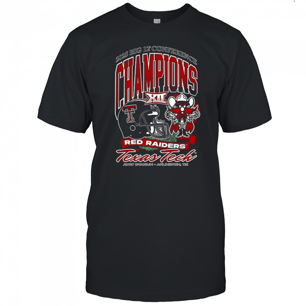 Texas Tech Red Raiders 2025 Big 12 Football Champions mascot shirt