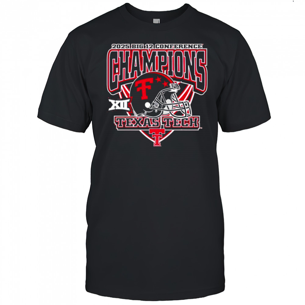 Texas Tech Red Raiders Big 12 Football Champs helmet shirt