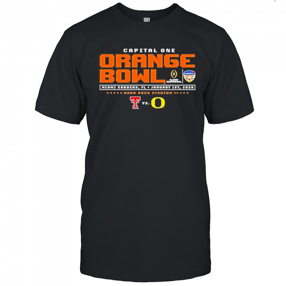 Texas Tech Vs Oregon 2025 Orange Bowl Shirt