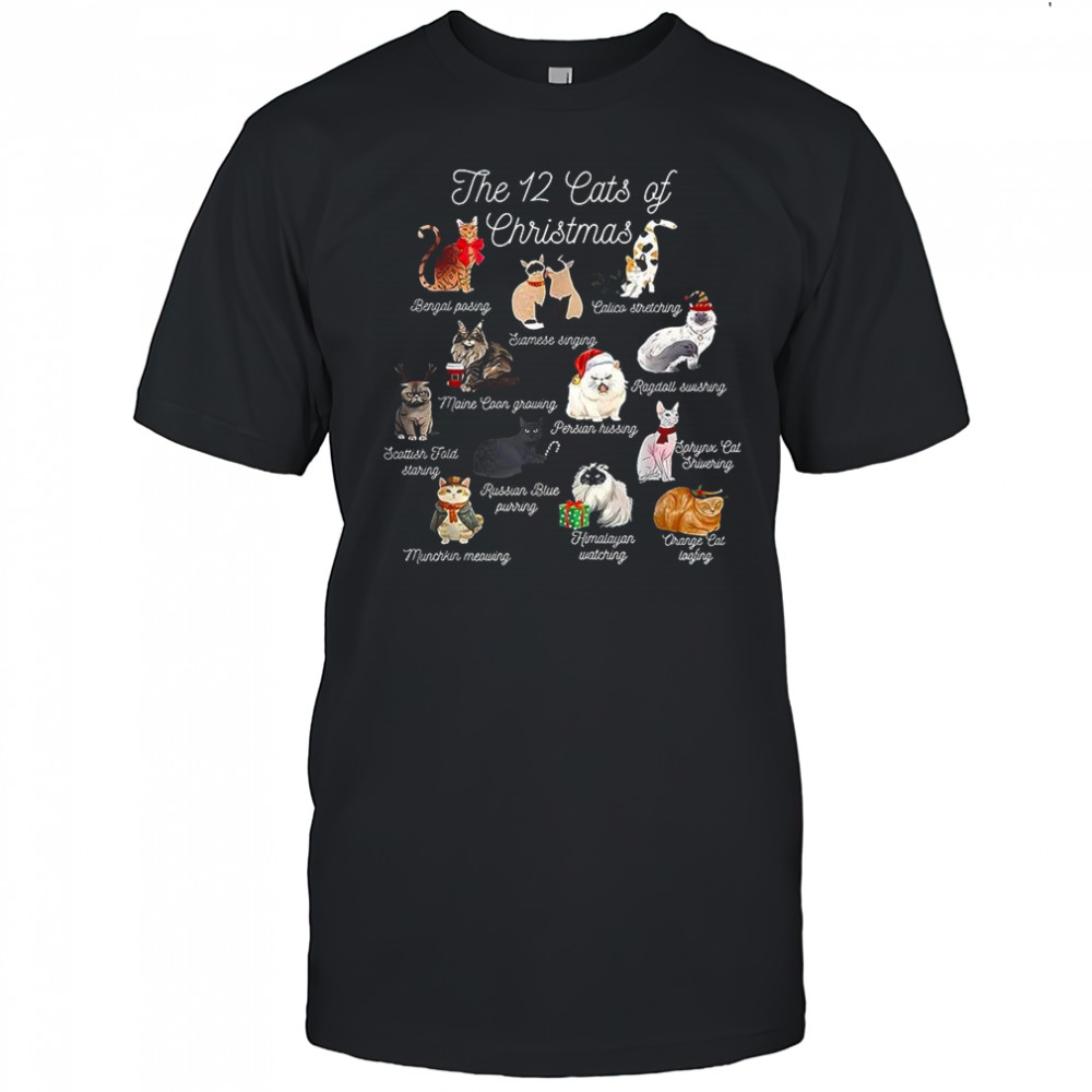 The 12 Cats of Christmas shirt