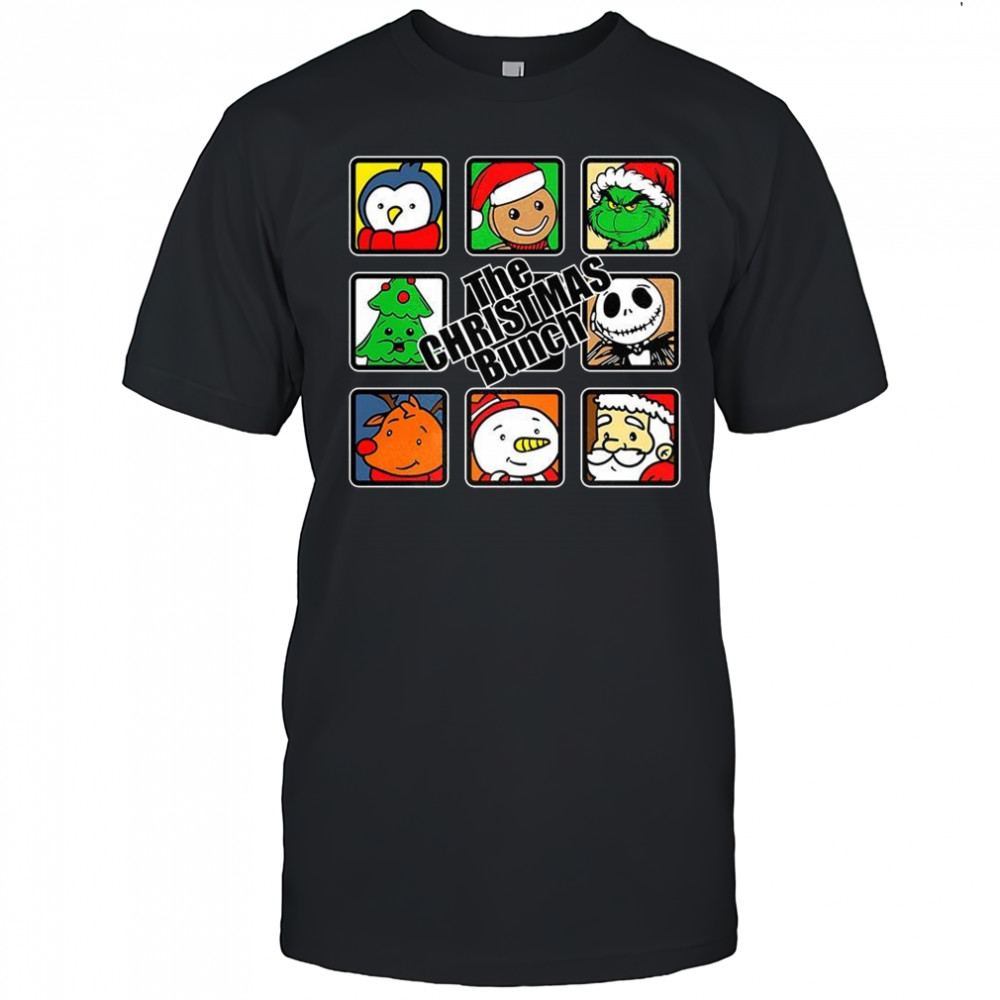 The Christmas bunch Christmas-themed cartoon characters shirt