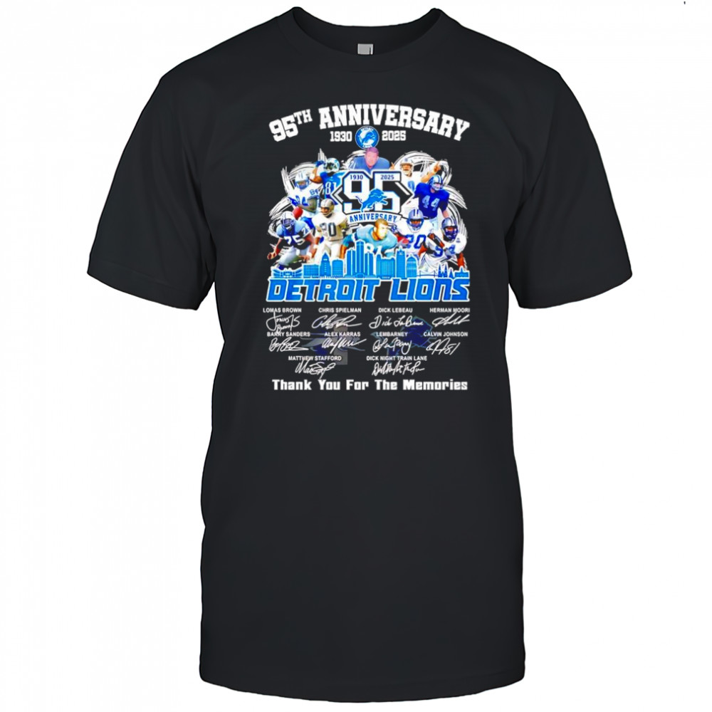 The Detroit Lions 95th Anniversary poster shirt