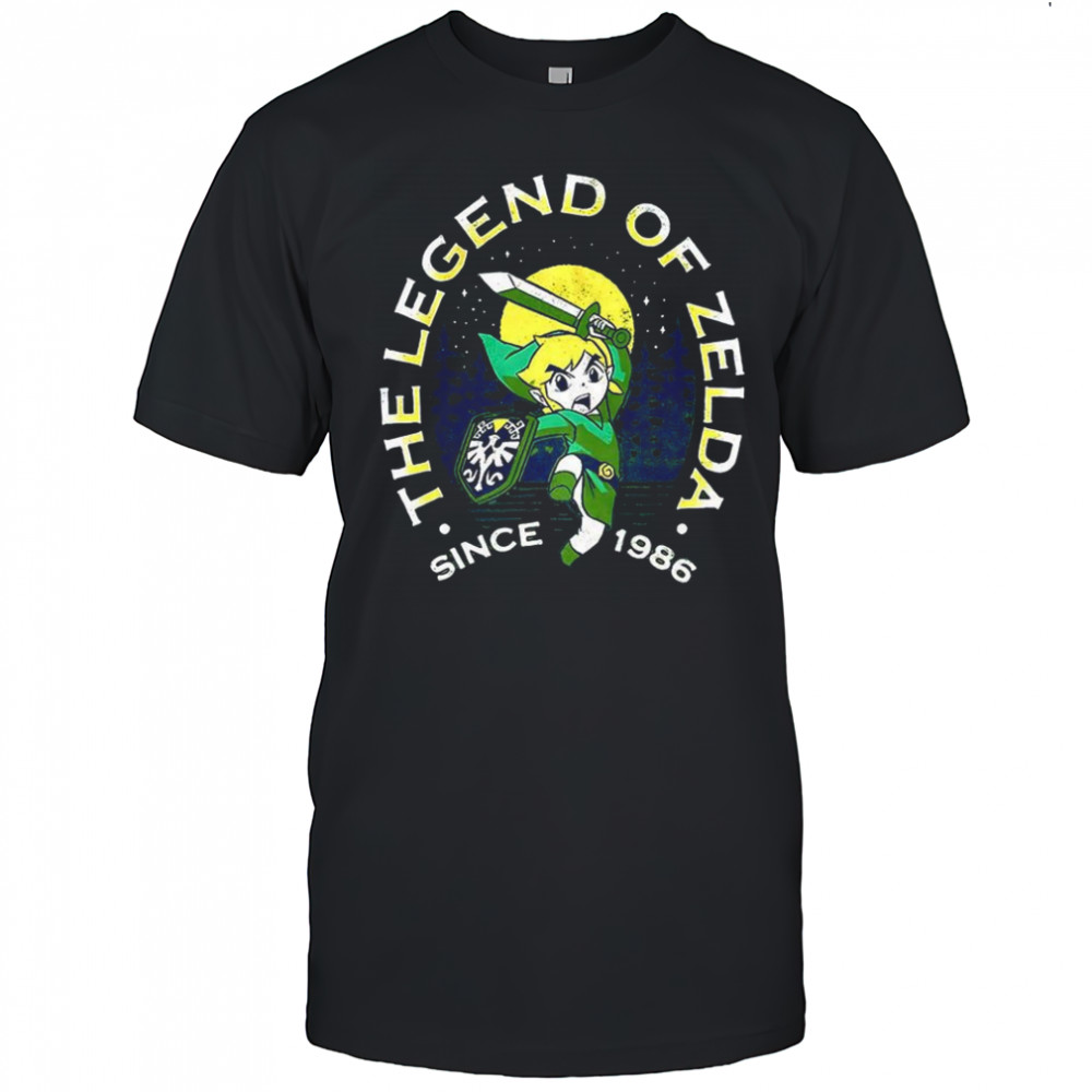 The Legend of Zelda Outdoor Link Crest since 1986 video game shirt