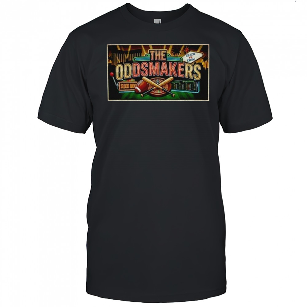 The Oddsmakers Slick vs Erin Football logo shirt