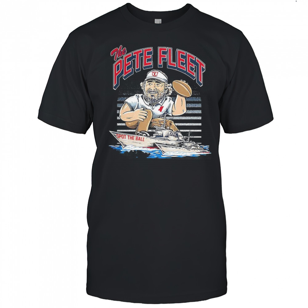The Pete Fleet pocket spot the ball football mascot shirt