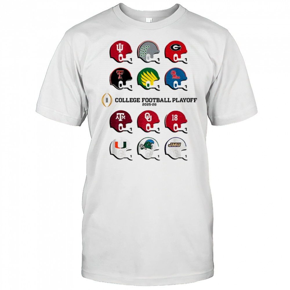 Toy Team Helmets 2025 CFP Field College Football Playoff 2025 2026 shirt