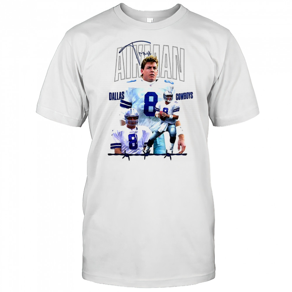 Troy Aikman Dallas Cowboys Football legend graphic signature shirt