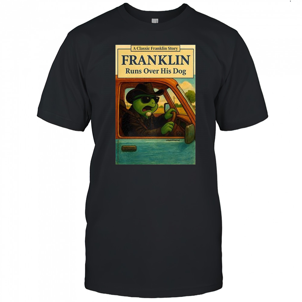 Turtle Franklin runs over his dog shirt