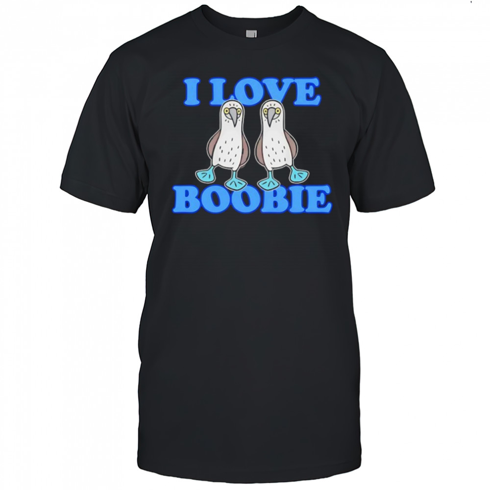 Two Penguins I love Boobies funny shirt