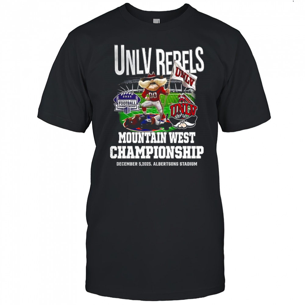 UNLV Rebels Boise State Broncos 2025 winner Mountain West Conference Championship mascot shirt