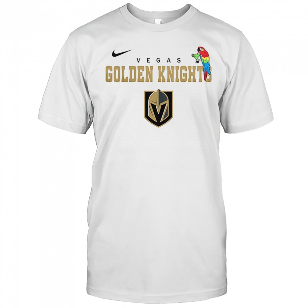 Vegas Golden Knights x Jimmy Buffett parrot mascot shirt