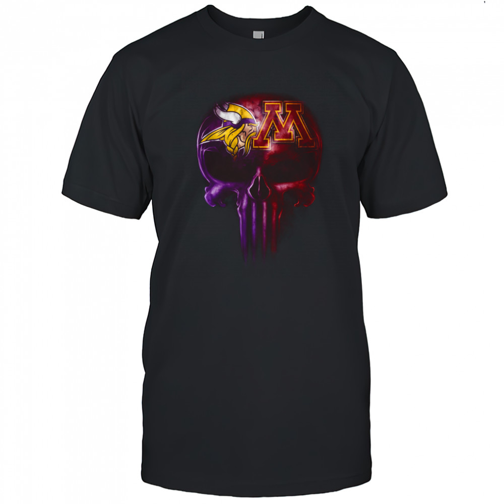 Vikings Gophers Skull Mashup T Shirt