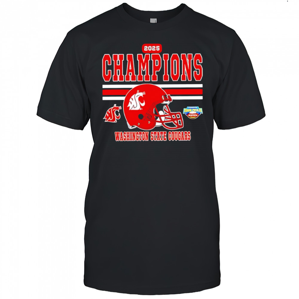 Washington state cougars 2025 potato bowl champions helmet shirt