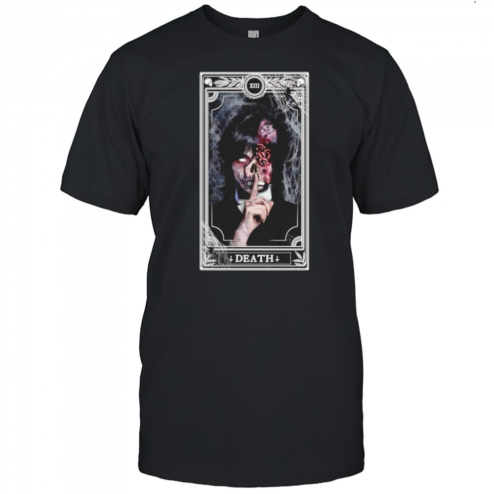 Wednesday Addams Shh Death Tarot Card XIII Gothic horror shirt