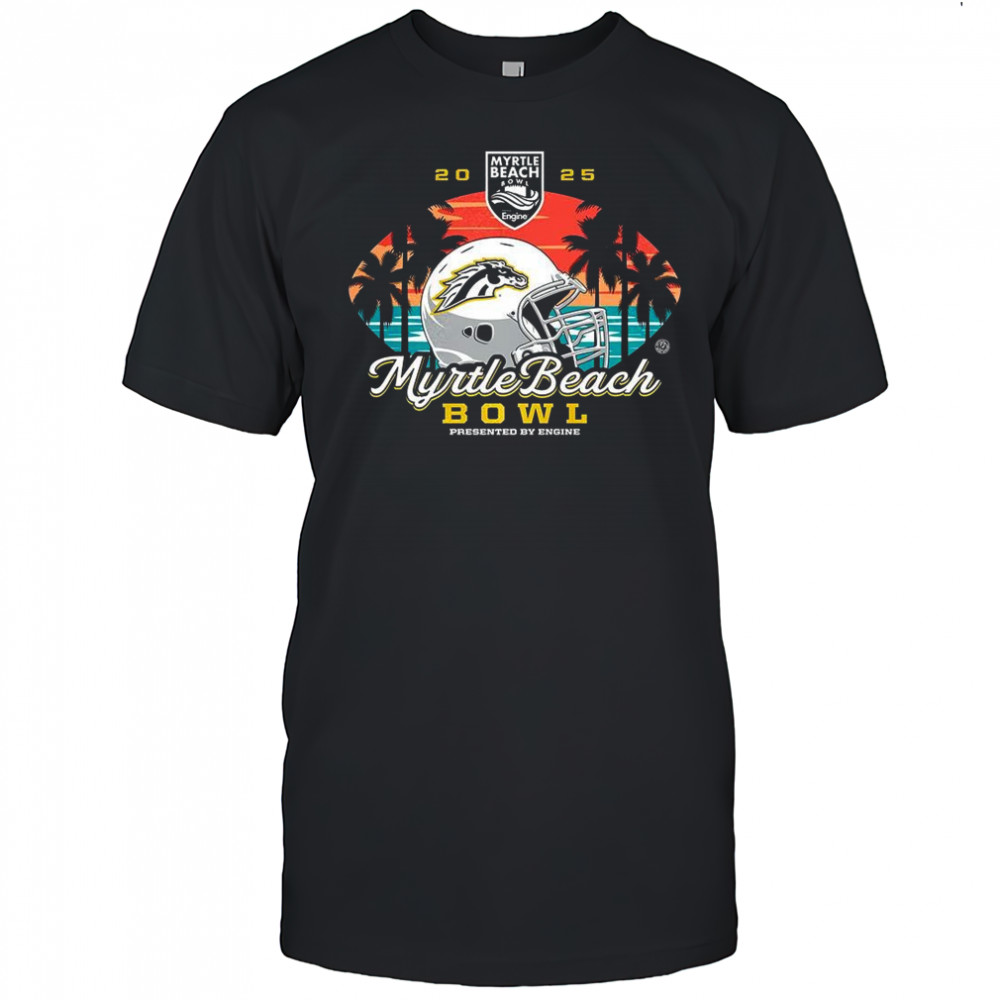 Western Michigan Broncos 2025 Myrtle Beach Bowl helmet shirt