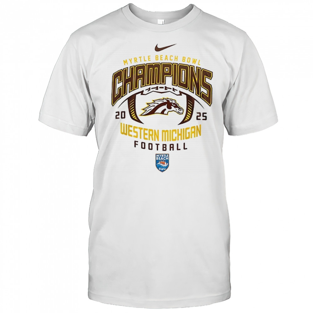 Western Michigan Broncos Myrtle Beach Bowl champions 2025 mascot Graphic T-Shirt