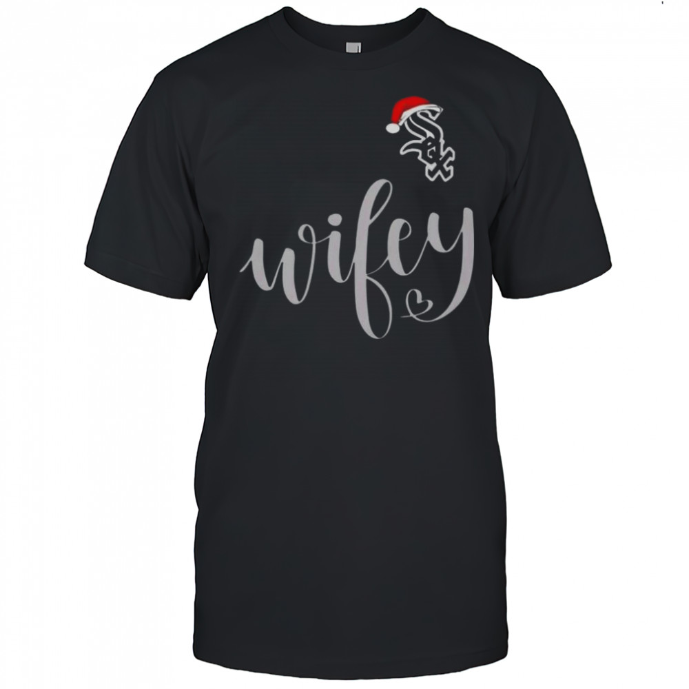 Wifey Chicago White Sox Santa Hat Merry Christmas T-Shirt