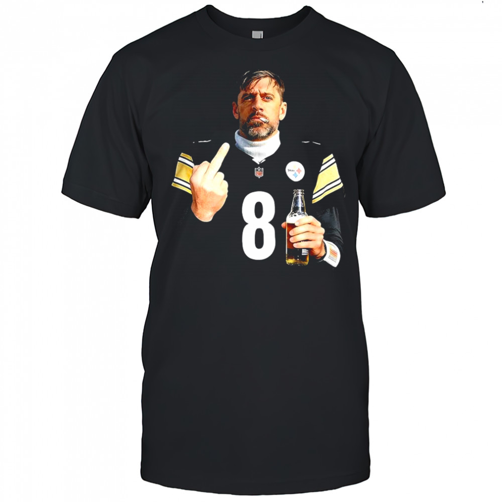 Aaron Rodgers Pittsburgh Steelers NFL middle finger meme shirt