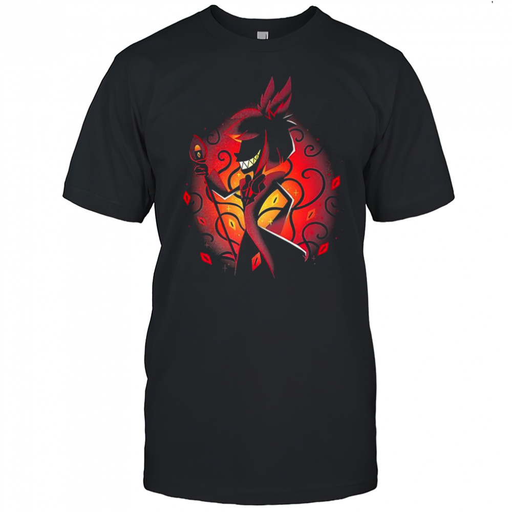 Alastor Hazbin Hotel cartoon silhouette Demon deer shirt