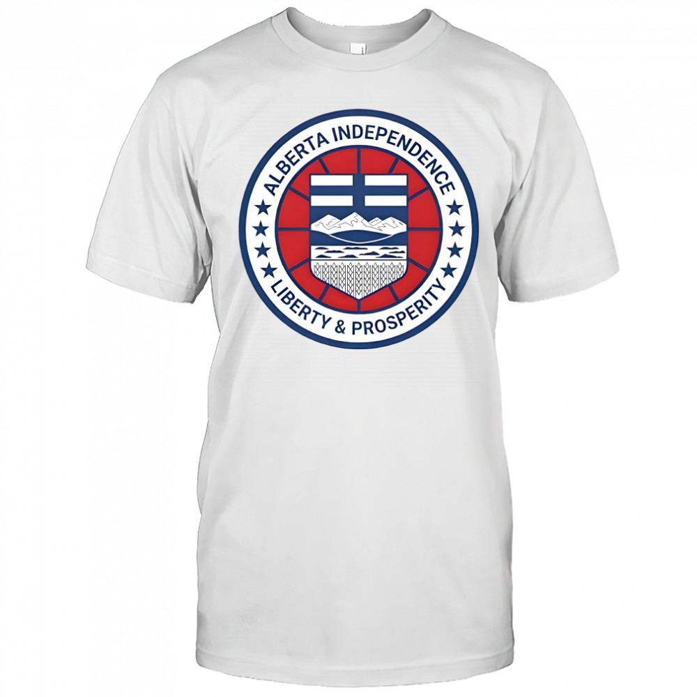 Alberta Independence liberty and prosperity circle logo shirt