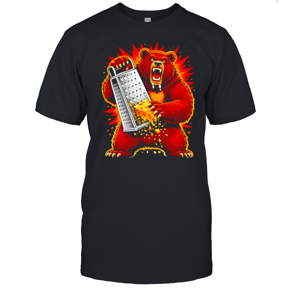 Angry Bear Grating Cheese Grater Hater Shirt