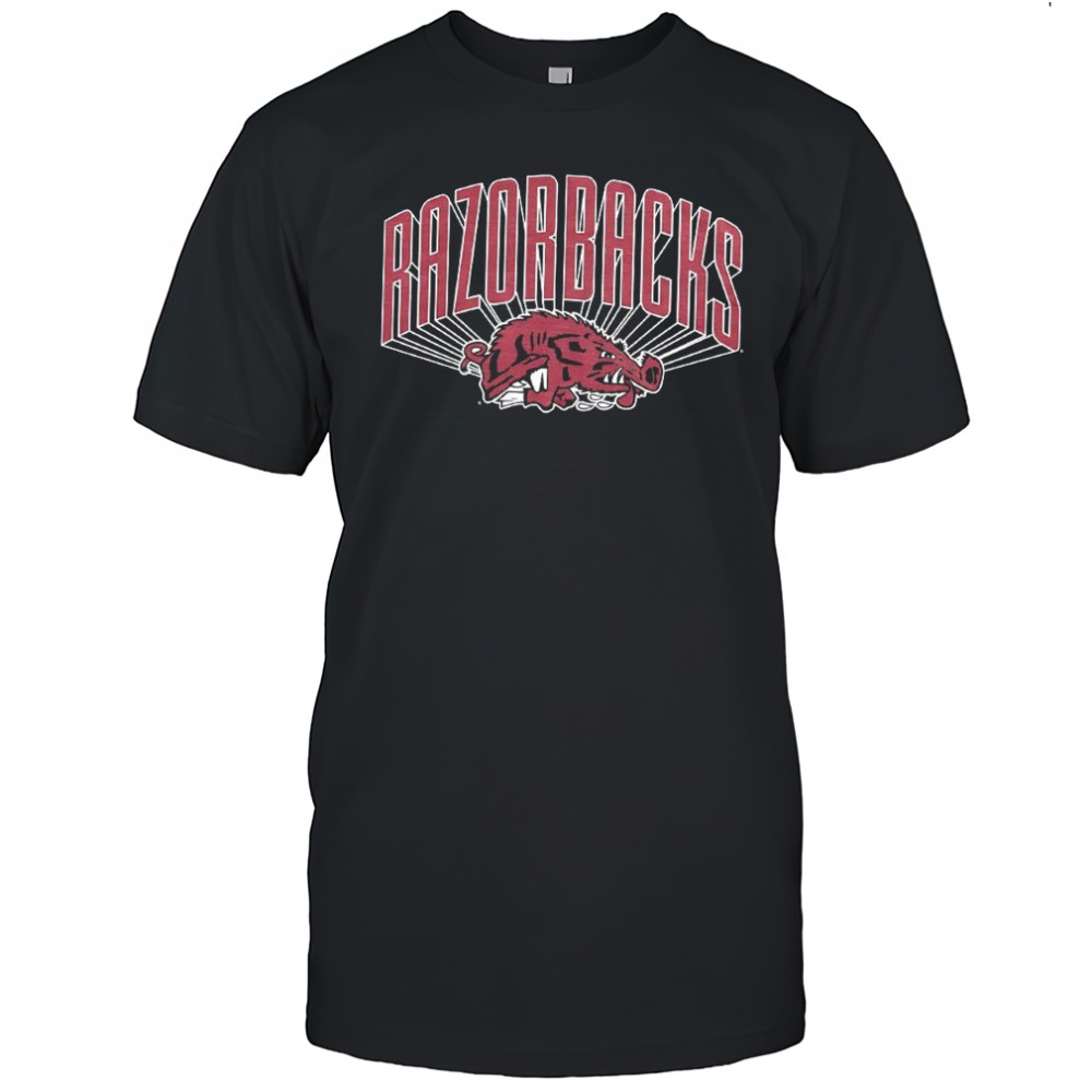 Arkansas Razorbacks football vault lines lightweight mascot shirt