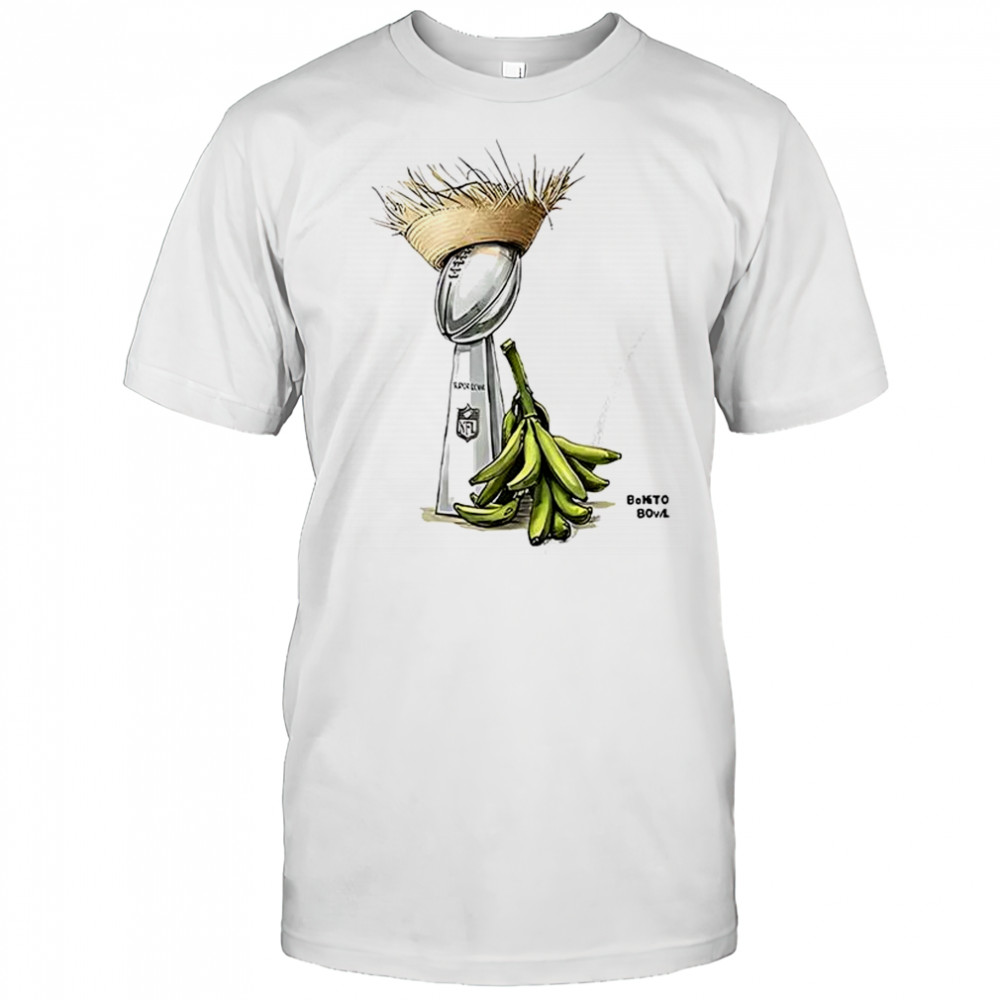 Bad Bunny Super Bowl Halftime Benito Bowl Vince Lombardi trophy Pava hat Plátanos shirt
