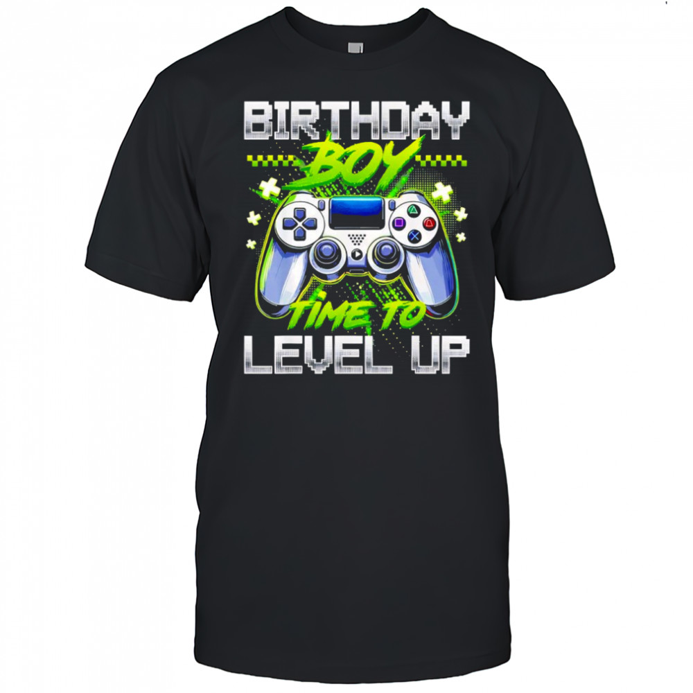 Birthday Boy Time to Level Up Video Game graphic shirt
