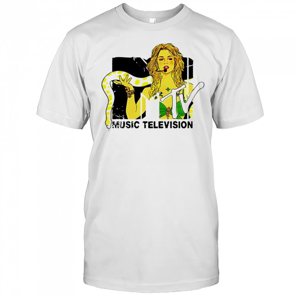 Britney Spears Snake MTV Music Television logo shirt