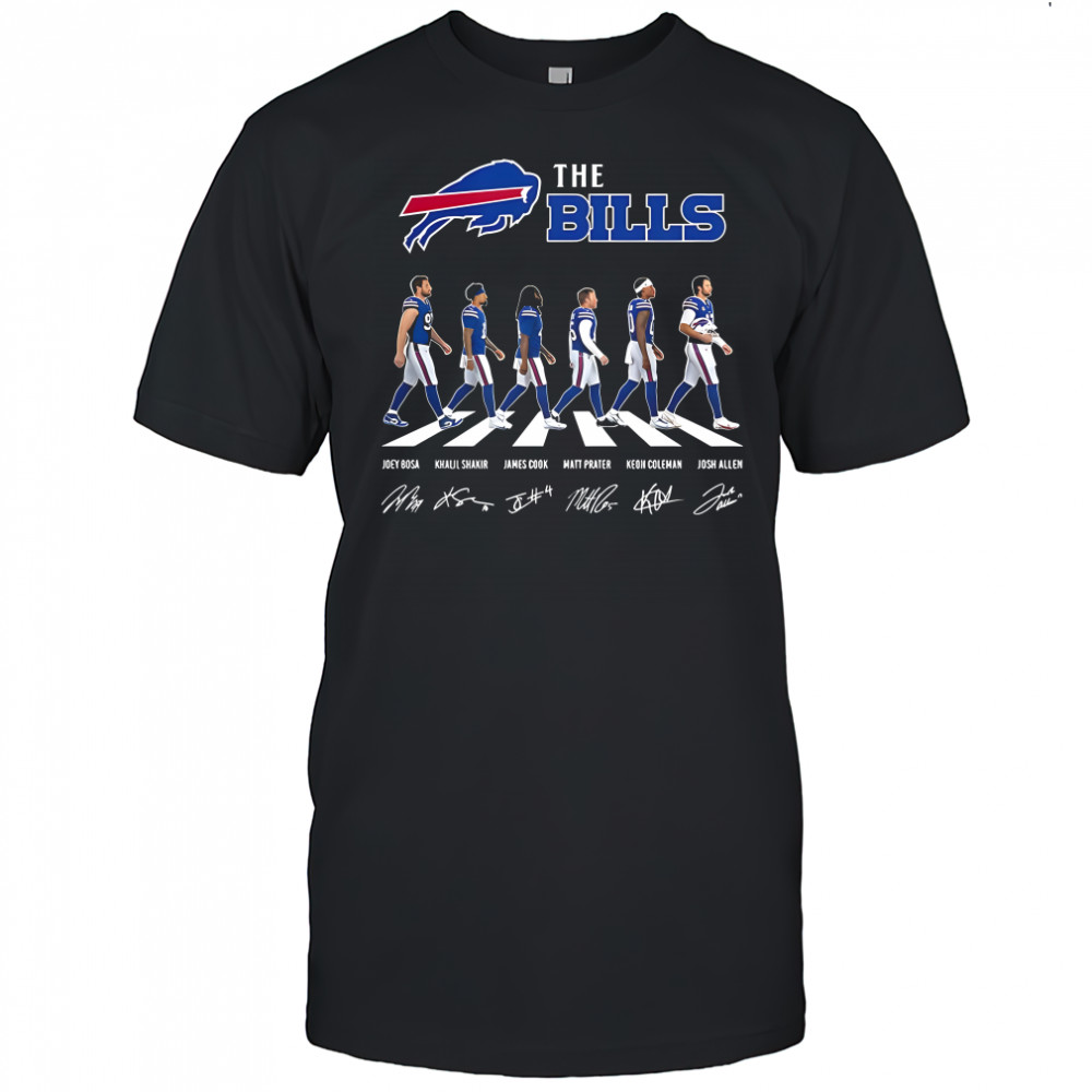 Buffalo Bills NFL player cross the road signature shirt