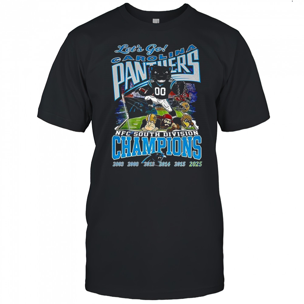 Carolina Panthers NFC South Division Champions 2025 Let’s be back mascot shirt