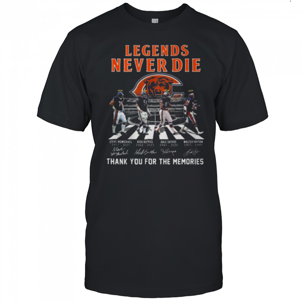 Chicago Bears Legends Never Die Tribute T Shirt