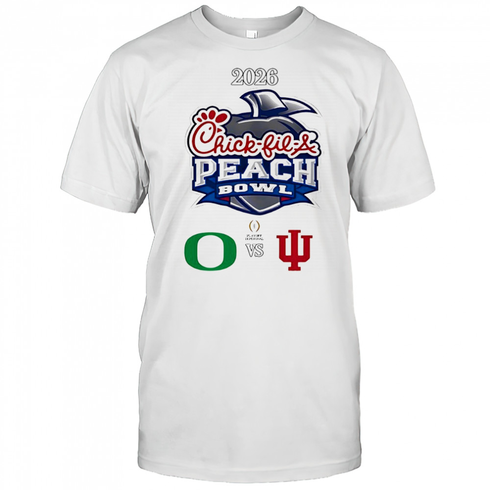 Chick-fil-A Peach Bowl 2026 Oregon Ducks vs Indiana Hoosiers shirt