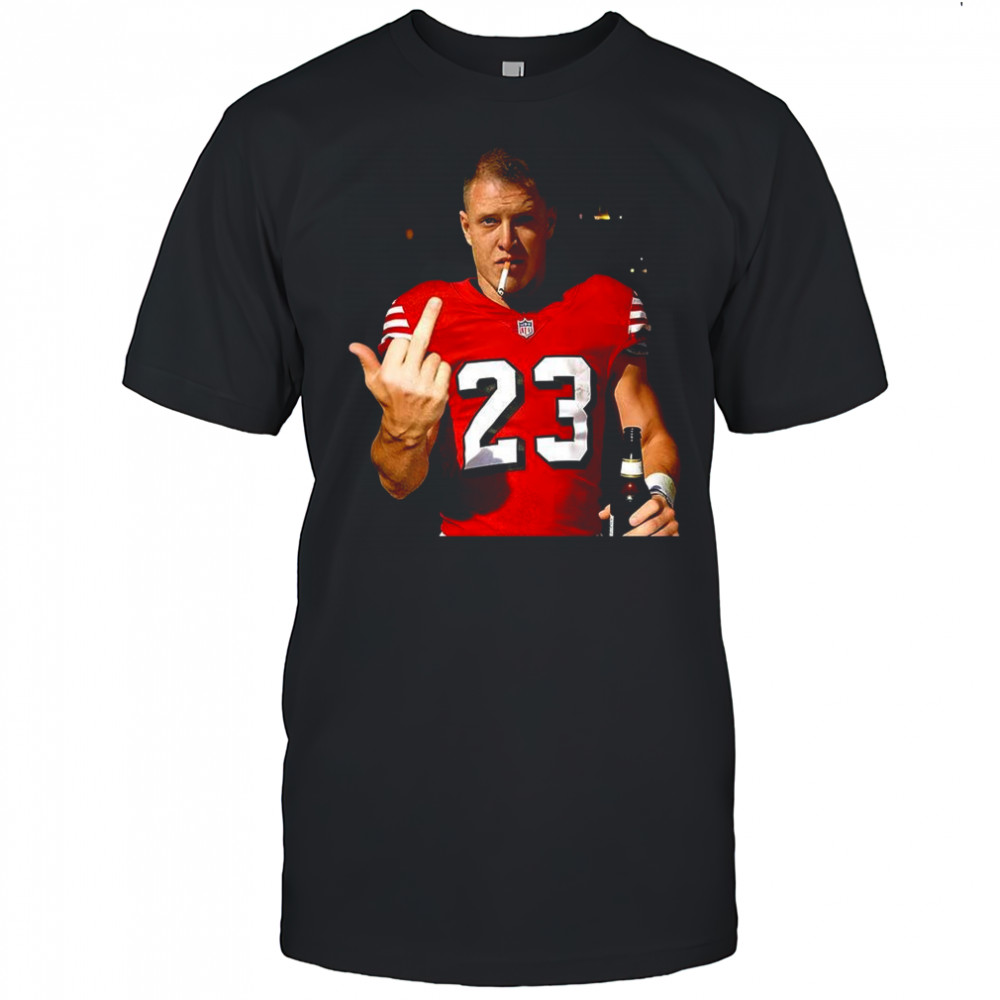 Christian Mccaffrey San Francisco 49ers NFL middle finger party meme shirt