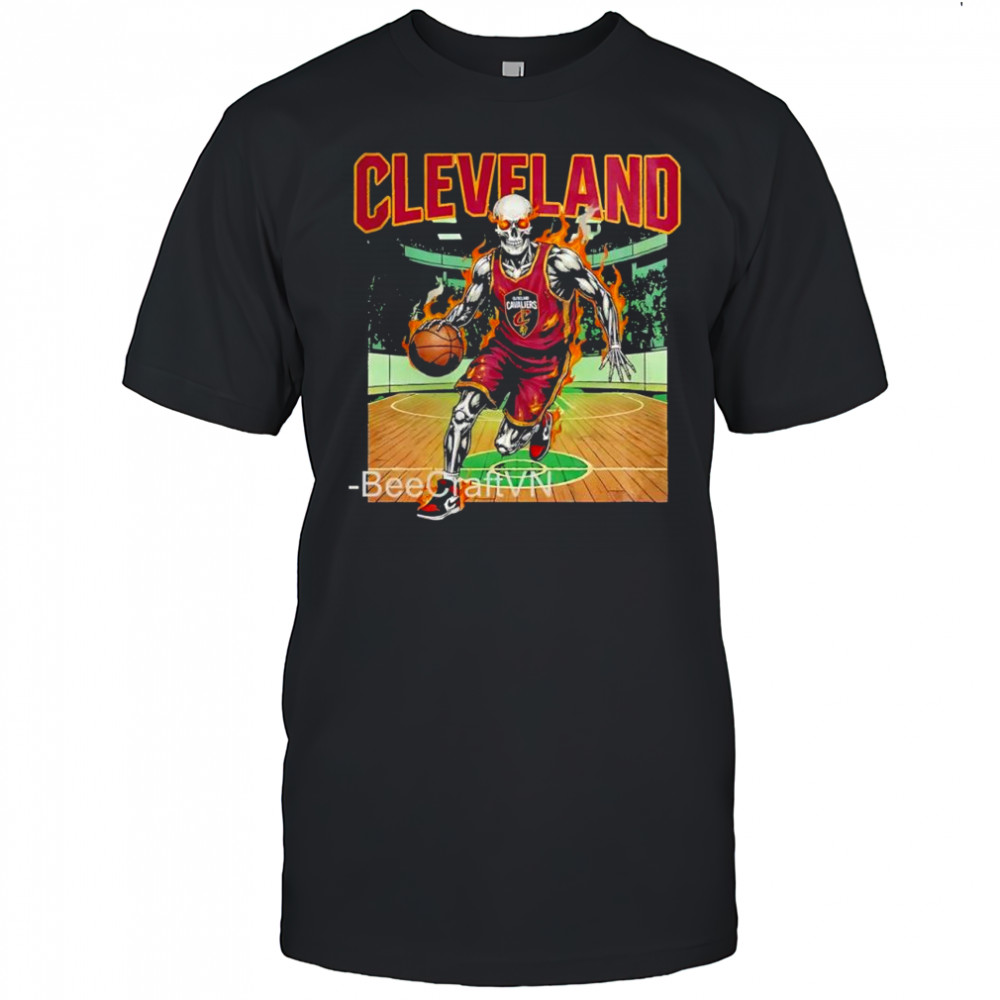 Cleveland Cavaliers Basketball Skeleton graphic shirt